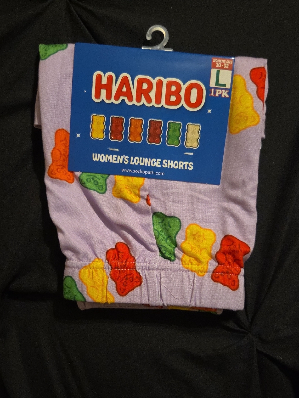 HARIBO Women's Lavender Lounge Shorts with Gummy Print